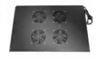 1U 19" Rack Fan Tray 2 Way 4 Way Roof Cooling Unit Server Cabinet Black - Image 6